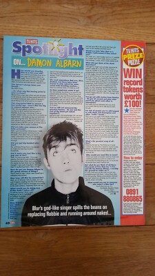 BLUR Damon Albarn 'spotlight on Damon'  ARTICLE / clipping