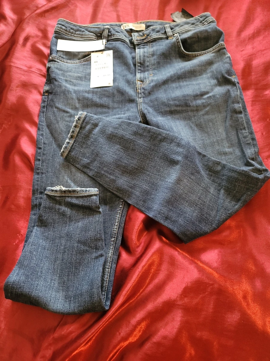 ZARA Blue Jeans size usa 34 Eur 44 Womens High Rise Skinny