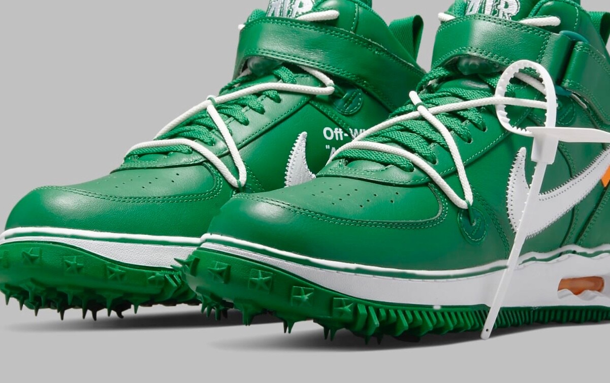 OFF WHITE X NIKE Nike Air Force 1 Mid X Off White Pine Green 40.5