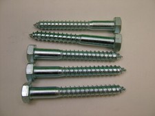 Hexagon head wood screw coach screw M12 x100mm Pack of 5, big quantity discounts