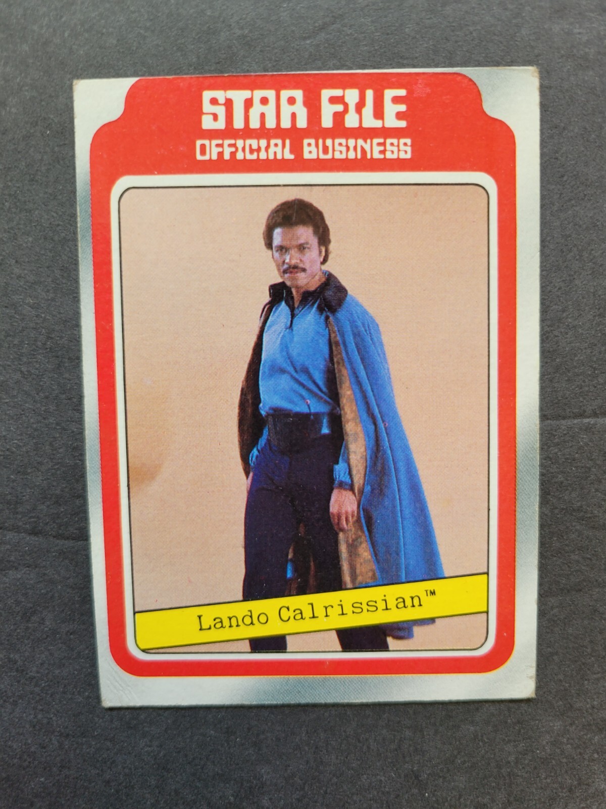 STAR WARS LANDO CALRISSIAN CARD #8 The Empire Strikes Back Star File 1980 Topps