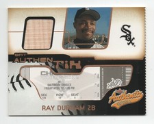 Fleer Authentix Ripped Bat Relic RAY DURHAM SP Chicago White Sox RARE Card 2002