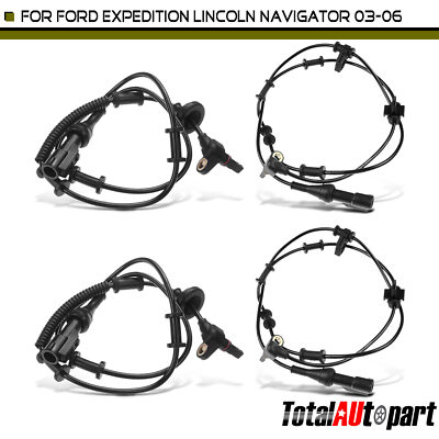 4x ABS Wheel Speed Sensors for Ford Expedition 2003-2006 Lincoln Front & Rear