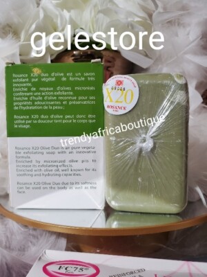FC75 Rosance X20 Duo Olive Exfoliating Beauty Soap. Face & Body