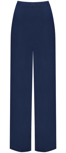 New Womens Plain Palazzo Wide Leg Flared Baggy Stretch Trousers Pants UK 8-26 - Picture 9 of 31