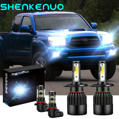 For Toyota Tacoma 2005-2011 C9 White LED Headlight Bulb Kit Hi-Lo Beam Fog Light