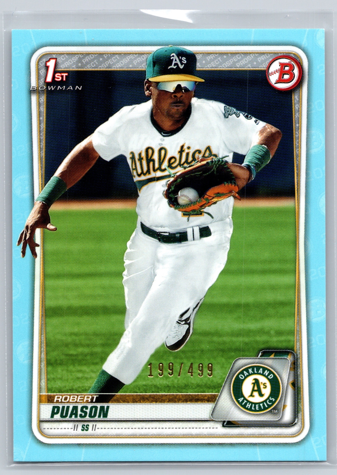 2020 Bowman #BP-145 Robert Puason Sky blue /499