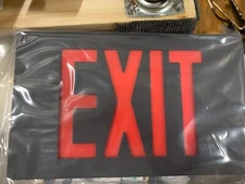 Black Solid Exit Sign no batteries 15 units