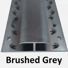 Prestige Carpet to Carpet Trim Brushed Grey Threshold Door Bar - 0.9m (3ft)