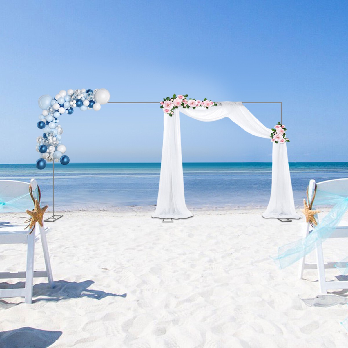 10x20ft Heavy Duty Backdrop Stand Kit | Stainless Steel Pipe & Drape Frame For Weddings, Parties, Photography