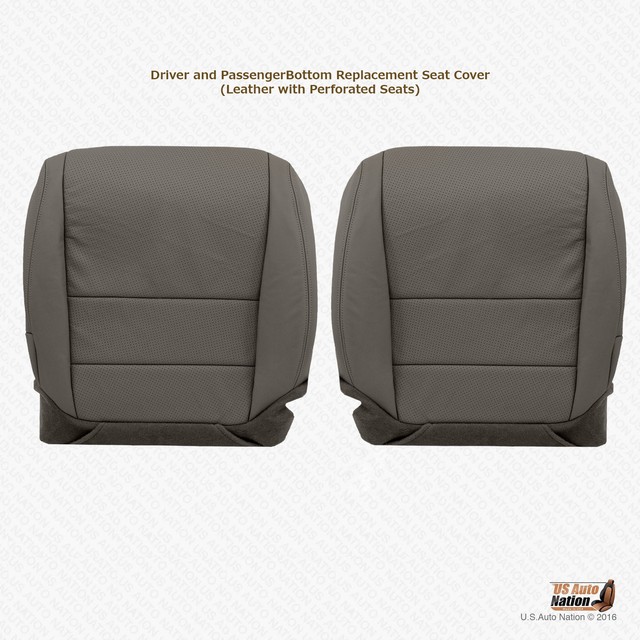Driver & Passenger Bottom Perforated Leather Seat Cover Gray Fits 2004 Acura TL eBay