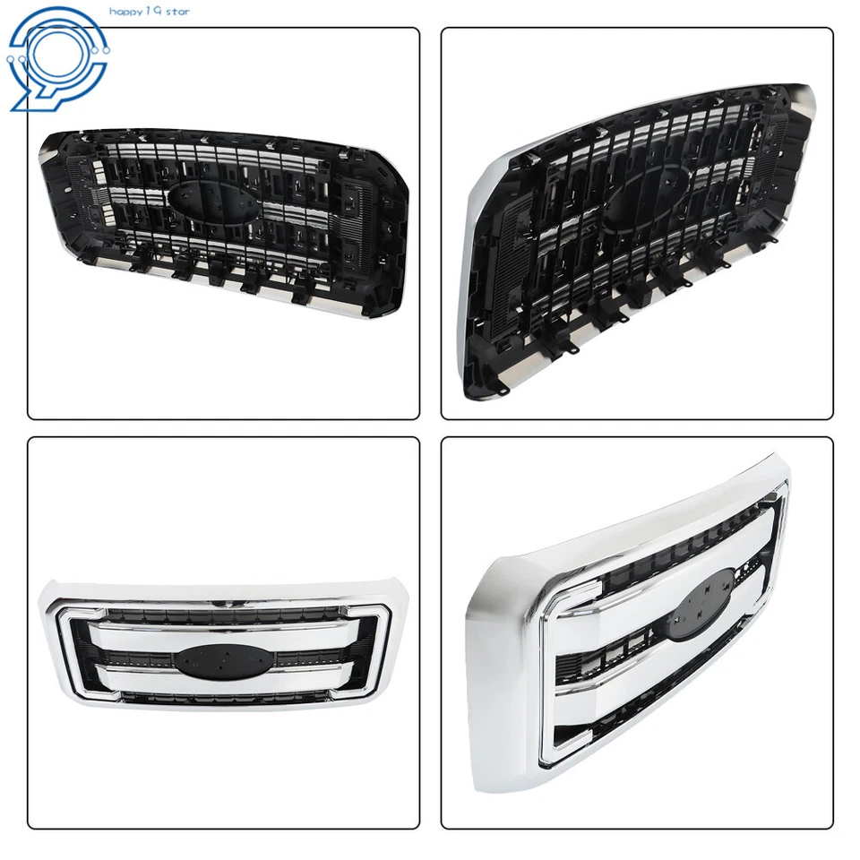 Front Radiator Grille Assembly For 2011-2016 Ford Super Duty F250 F350 F450 F550 Foto 3 de 4