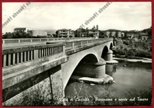 PERUGIA CITTÀ DI CASTELLO 553 PONTE Fiume TEVERE Cartolina VIAGGIATA REAL PHOTO 