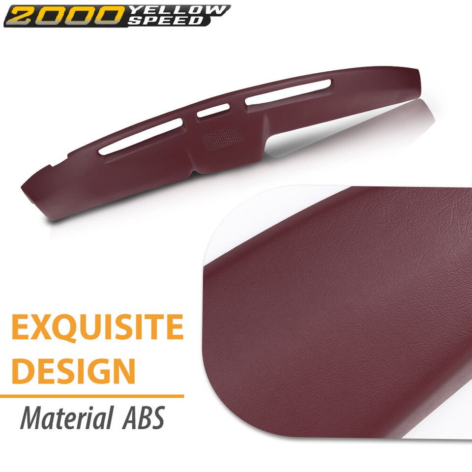 KUAFU Brown Dashboard Cover For 1980-1986 Ford F-Series & Bronco - ABS Plastic, Waterproof, Easy Install