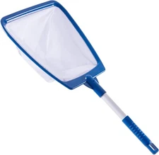 Hot Tub Skimmer Net Handheld Professional Pool Spa Pound Aluminum Handle Blue