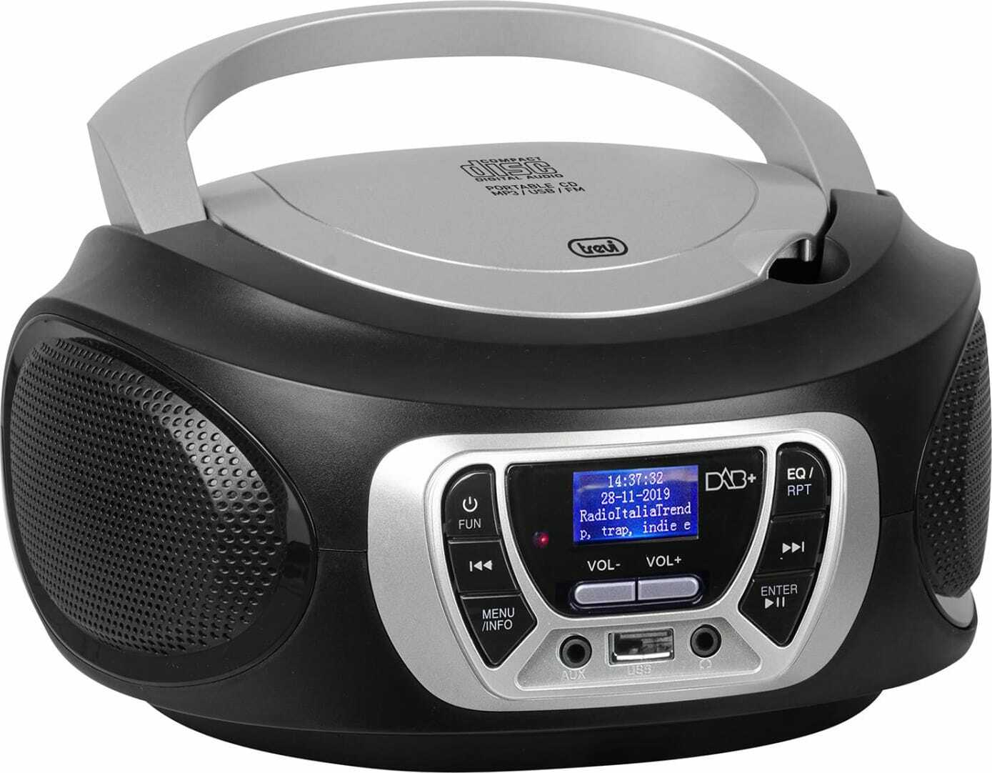 Trevi CMP 510 DAB Nero: Stereo Portatile DAB+ con Lettore CD e USB - 3