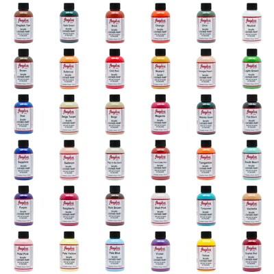Angelus Acrylic Leather Paint Shoes Bags Trainers Sneakers 4oz 70+ Colours