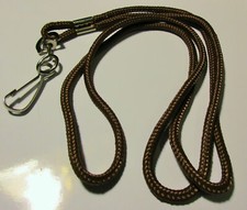 LOT OF 25 BROWN ROPE LANYARDS Swivel Hook Nickel Plated Steel round