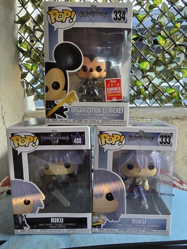 Kingdom Hearts Funko Pop lot - Riku #333, Riku 488, Mickey Mouse #334 Brand New