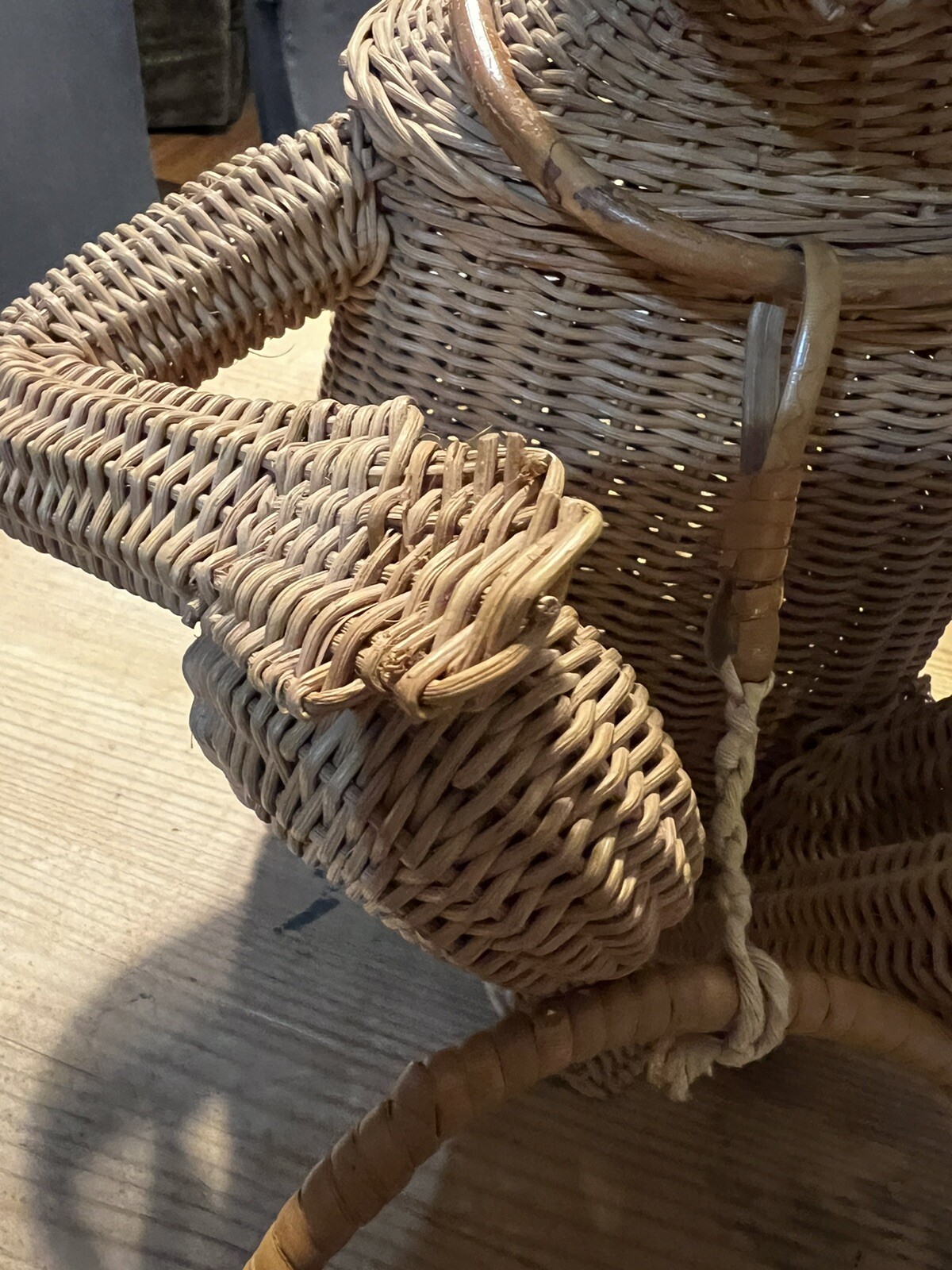 Wicker Monkey Basket Purse Vintage 1950-60’s - image 9