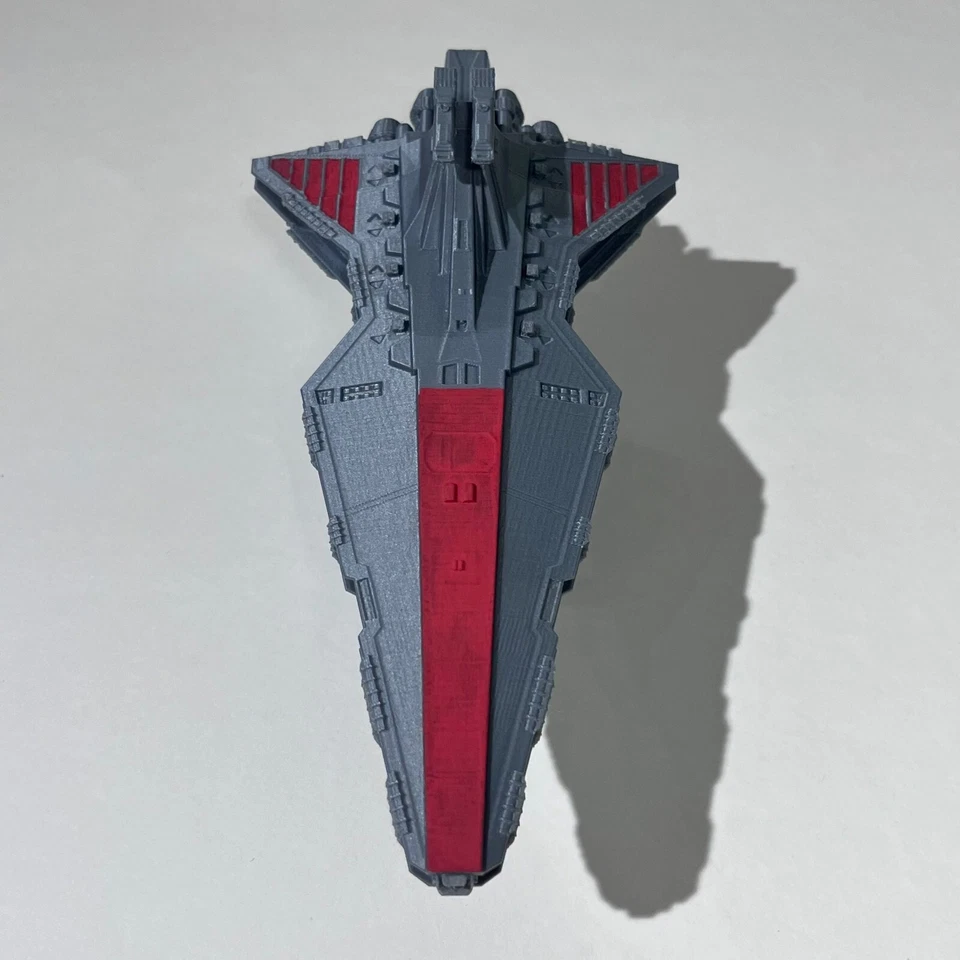 Star Wars Venator Star Destroyer Modelo Impreso en 3D con Marcas Pintadas y Soporte Foto 3 de 4
