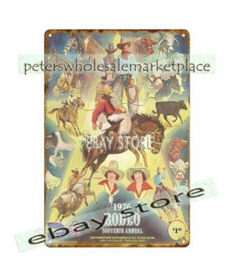 1976 equestrian livestock Texas Rodeo Fat Stock Show metal tin sign repro signs