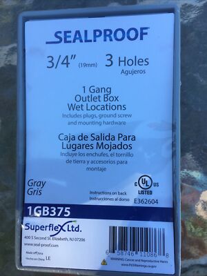 SUPERFLEX 1GB375/S-SB375S 3/4'' 3 HOLE OUTLET BOX ALL-WEATHER 188009