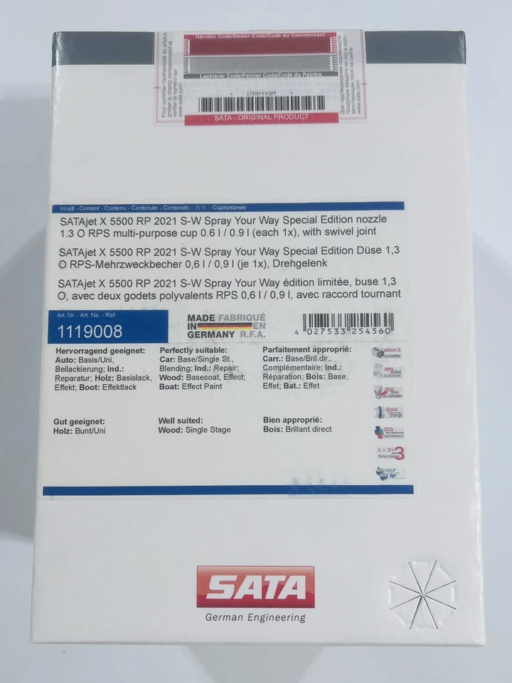 SATAjet X 5500 RP 1.3 O Standard Spray Gun W/RPS Cups  - Limited Special Edition Foto 3 de 4