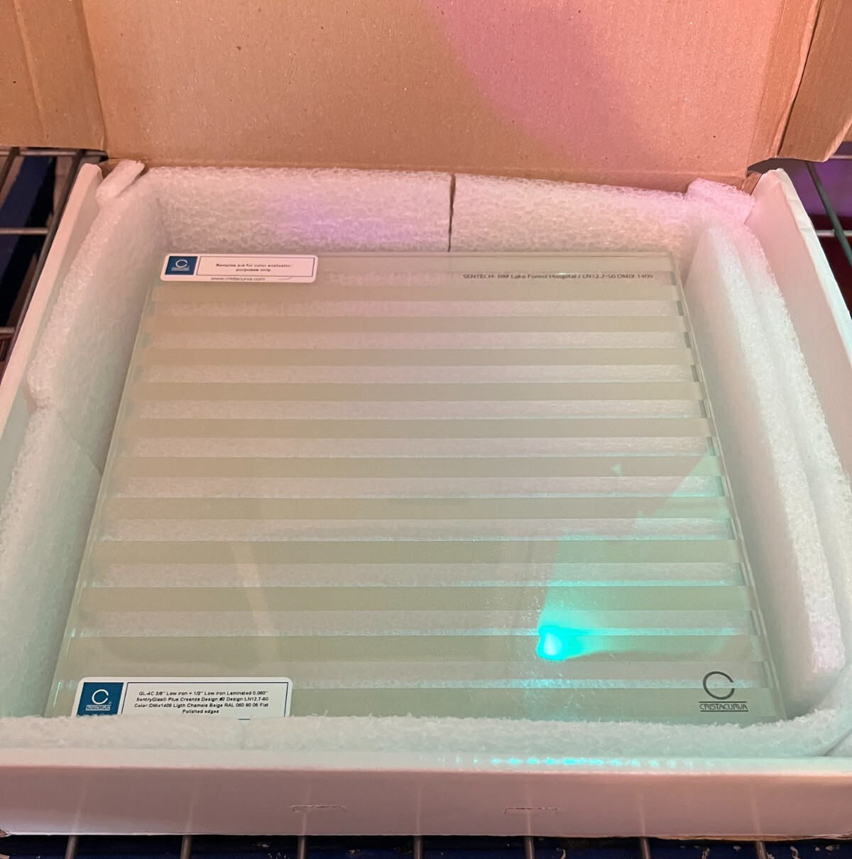 Cristacurva Advanced Technology Glass SenTech SentryGlas Low Iron Laminated GL4C