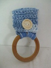 Crochet Kitchen Towel Wood Ring Holder Gift Idea