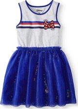 NWT Girls Minnie Mouse TuTu Dress 1-XS  1 M Blue Bow Fun  Frilly Disney