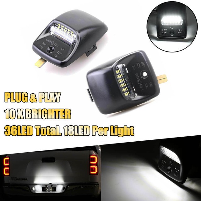 For 20052015 Toyota White LED Tag License Plate Light Bulbs