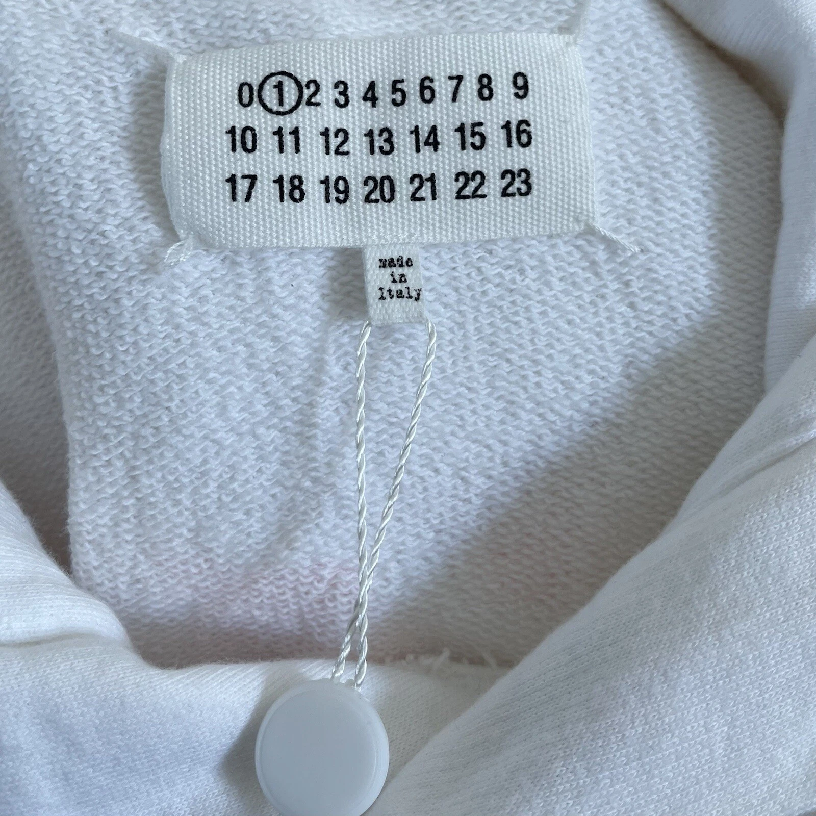 MAISON MARGIELA Felpa con cappuccio Maison Martin Margiela donna Aids stampa beneficenza bianca XS