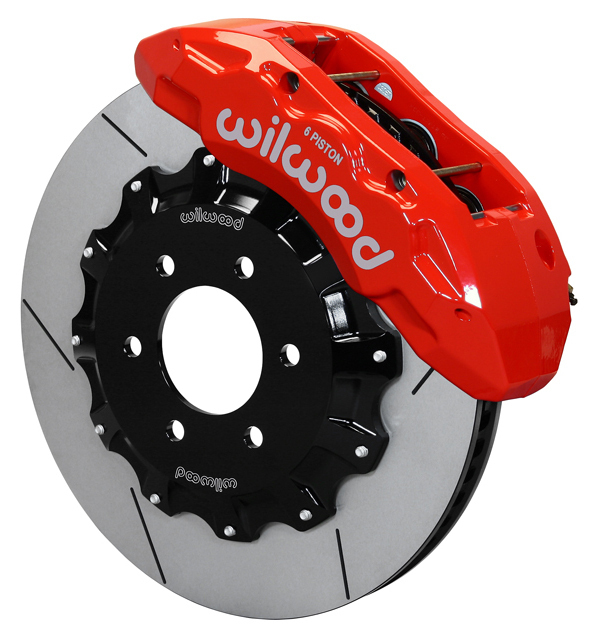 WILWOOD DISC BRAKE KIT,FRONT,10-24 FORD F-150,15.5" ROTORS,RED 6 PISTON CALIPERS