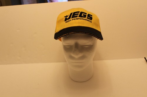 JEGS High Performance Auto Part Yellow Embroidered Ball Cap Adjustable Strap Hat