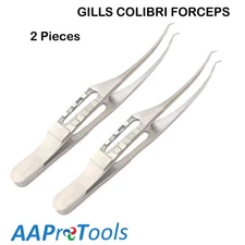 2 PIECE AAPRO NEW O R GRADE COLIBRI MICRO TISSUE FORCEPS 1X2T, 0.12 MM