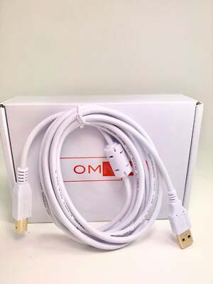 White 8' High Speed USB 2.0 Cable for Cricut Cutting Explore Air 2, Explore Air