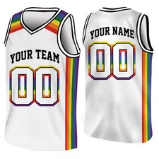Custom LGBTQ Basketball Jersey Team Name Player Number Personalized