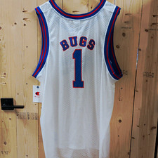 Champion Tune Squad Bugs 1 Space Jam Basketball Jersey White/Blue/Red Adult XXL