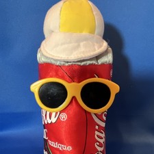 Coca-Cola Soda Theme Bean Bag Plush Coca-Cola Can in Shades w/ Sunglasses  Cap