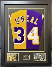 Shaquille O&lsquo;Neal signiertes Lakers Custom Jersey / NBA / Beckett / Frame