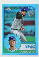 2018 Topps Chrome CLAYTON KERSHAW 1983 #83T-24 35th Anniversary NM+ HOF DODGERS