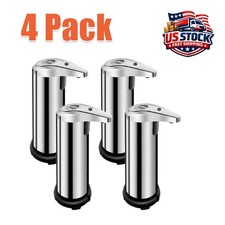 4 Sets Stainless Style Auto Handsfree Sensor Soap Dispenser Kitchen Bathroom