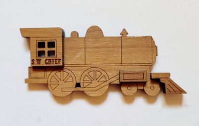 Train Engine Carved Wood Magnet Novelty Multi-Dimensional Free Shipping