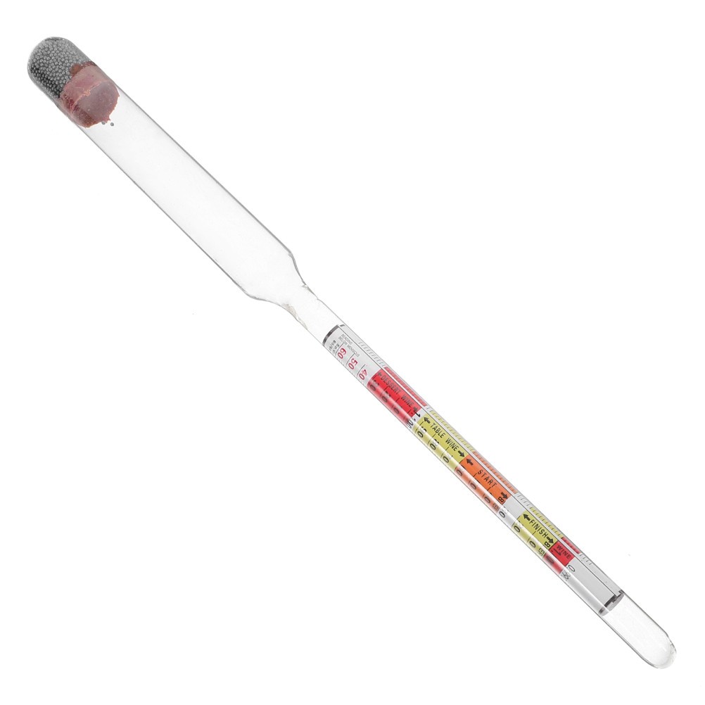 Glass Alcohol Hydrometer for Wine Home Use Accurate Alcoholmeter Tester