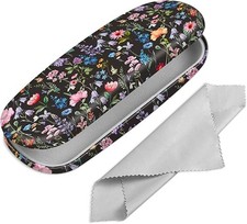 Portable Hard Shell Eyeglasses Case Glasses Cover Eyeglass Holder Cleaning Cloth