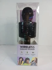 Vivitar Karaoke Wireless Microphone Black Bluetooth Speaker Rechargeable
