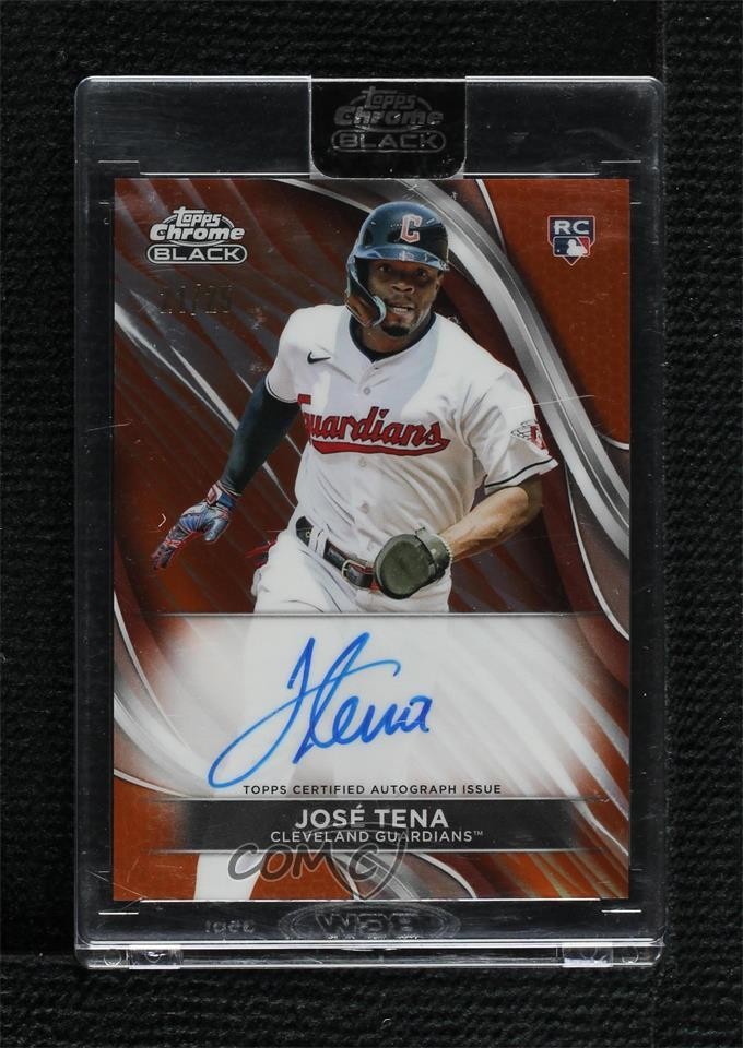 2024 Topps Chrome Black Orange Refractor 21/25 Jose Tena José #CBA-JTE Auto 0ok8
