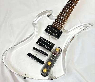 BC Rich Mockingbird Acrylic Clear Lucite Transparent Crystal Rare Guitar Japan