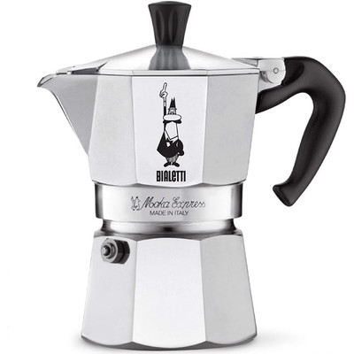 Bialetti 06799 Moka Express 3 Cup Espresso Maker - Silver